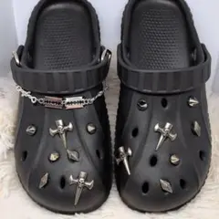 ジビッツ クロックス パンク　スカル　スタッズ　チェーン付き　Y2K 15セット