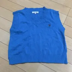 U.S. POLO ASSN. ニットベスト ブルー Fサイズのサムネイル