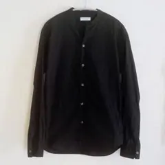 【BEAUTY&YOUTH】コットンバンドスキッパーシャツ　ブラック