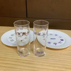 アニメ『ワンピース』のグラスと皿の４点セット