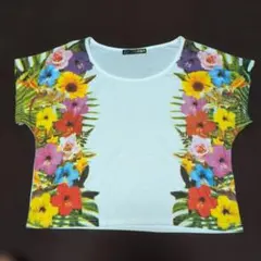 リード★鮮やか！お花プリントＴシャツ★Мのサムネイル