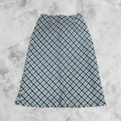 千鳥柄 Aラインスカート ハイウエスト フレア ミモレ丈 大人コーデ レトロ