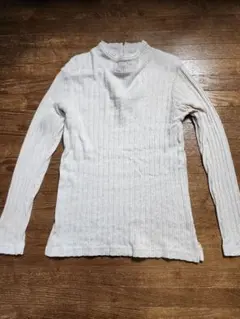 サマンサモスモスSM2 ケーブル編みストライプ柄長袖カットソー　フリーサイズ