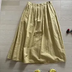 無印良品 ロングスカート L 黄色のサムネイル