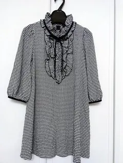 INGEBORG インゲボルグ チュニック ギンガムチェック ネイビー - メルカリ