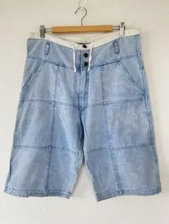 EL RODEO パッチワークデザイン デニムハーフパンツ