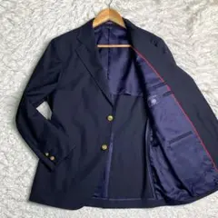 BEAMS+ ブレザー 黒 金ボタン 段返り3B パッチポケット フックベント