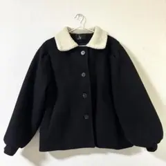 アウター　もこもこ　ブラック　黒　キルティング　韓国　秋服　冬服　ボレロ