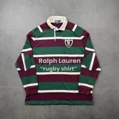 PoloRalphLauren 90s ラガーシャツ 太ボーダー 古着 L