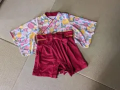 80cm 着物ロンパース　お祝い着