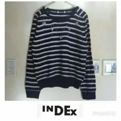 新品♡index♡インデックス♡ビジュー付ボーダーニット