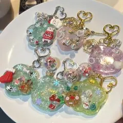 クリスマス★シェイカーキーホルダー　6点セット