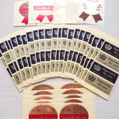 合計100枚超え!! ギフトシール 王冠 薔薇 花 動物 リボン ゴールド 楕円