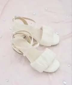 MAJESTIC LEGON シアーギャザーサンダル Sサイズ アイボリーのサムネイル