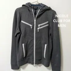 極美品！NICOLE CLUB FOR MEN ダブルジップアップパーカー◯