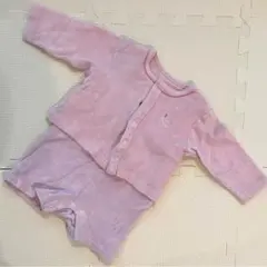 組曲 オーバーオール・カーディガンセット 50~70cm ピンク