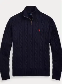 【美品】 POLO RALPH LAUREN ケーブルニット　現行　QRコード