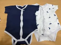 ベビー肌着 80cm 綿素材 2枚セット 半袖