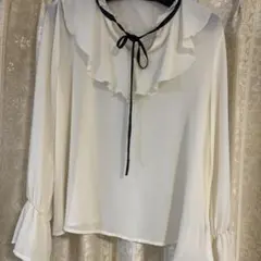 SNIDEL フリルリボンブラウス ONE SIZE
