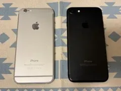 iPhone 6 シルバー & iPhone 7 ブラック セット ジャンク
