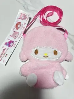 マイメロディ ぬいぐるみポシェット マイスウィートピアノ おすわり ガチャガチャ