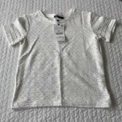 ZARA 透かし編み ホワイト Tシャツ S ザラ