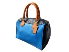 □COACH バイカラー ツートン レザー ミニバッグ