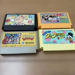 ファミコンソフト4本セット　すごろクエスト　ダック夢冒険など