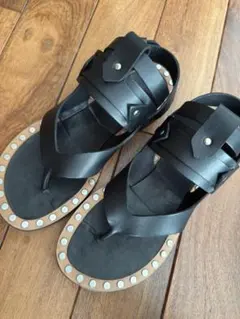 イザベルマラン　isabel marant スタッズ　ブラック レザー サンダルのサムネイル