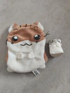 タグ付き】ハムスター倶楽部 ぬいぐるみ 3体セット 収納バッグ付き