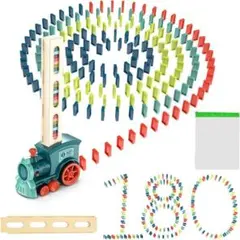 ドミノ わくわくドミノカー 180枚! ドミノケース二本 収納袋付き 積み木自動