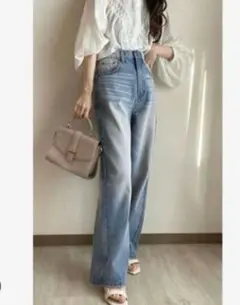 GRL　ハイウエストストレートデニム パンツ　Mサイズ　cu321のサムネイル