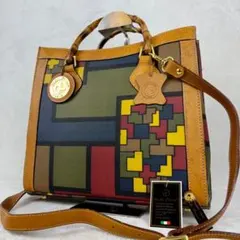 【美品✨】ダブルフィッシュ PVCキャンバス 2way ショルダー　チャーム付のサムネイル