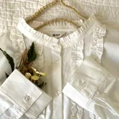 新品★sm2★フリル襟＊胸元フリル＊ブラウス＊チュニック