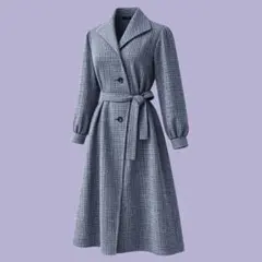 70s〜80s ヴィンテージ ワンピース ジャカード風 ベルト付き 昭和レトロ