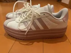 adidas 厚底スニーカー ホワイト/ピンク