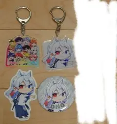 カラフルピーチどぬくアクリルキーホルダー 缶バッジ