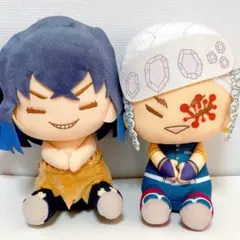 鬼滅の刃　伊之助　天元　でっかいぽふっとぬいぐるみ　2点セット