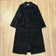 TESTA VIERA 最高級カシミヤ100% ロング ステンカラーコート 黒色 TESTA VIERA カシミヤ100% ダークグレー ロングコート 今年最終値