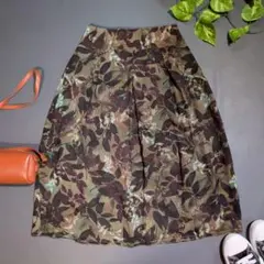 【ジャンニロジュディチェ】 花柄スカート ブラウン (36) ロングスカート