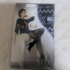 Tuché ブラック ストッキング M-Lスノーモチーフガーター　新品