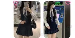 制服風コスプレ衣装 ネイビー