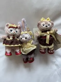 香港ディズニーランド　ダッフィーアンドフレンズ　ぬいぐるみキーチェーン