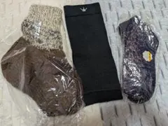 靴下　レッグウォーマー　毛糸の靴下
