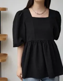 AZUL BY MOUSSY フクレジャガードペプラムブラウスのサムネイル