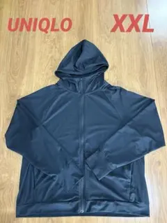 ユニクロ UNIQLO エアリズムUVカットメッシュパーカ XXL ブラック
