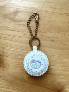 両面 コロンと可愛いマタニティキーホルダ ーシンプル マタニティマーク パール