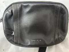 美品 COACH ボディバッグ ショルダーバック ブラック レザー