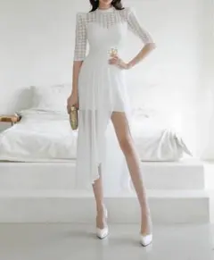 レースミニワンピース 春夏デート女子会に最適な華やぎコーデ