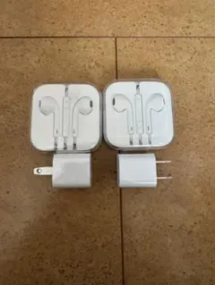 Apple純正　イヤホン、ACアダプター　各2個ずつ